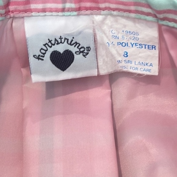 Hartstrings Vintage Taffeta Skirt Pink Plaid Full Length - Picture 7 of 8
